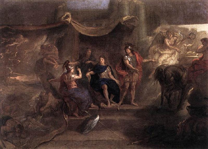 LE BRUN, Charles The Resolution of Louis XIV to Make War on the Dutch Republic g Spain oil painting art